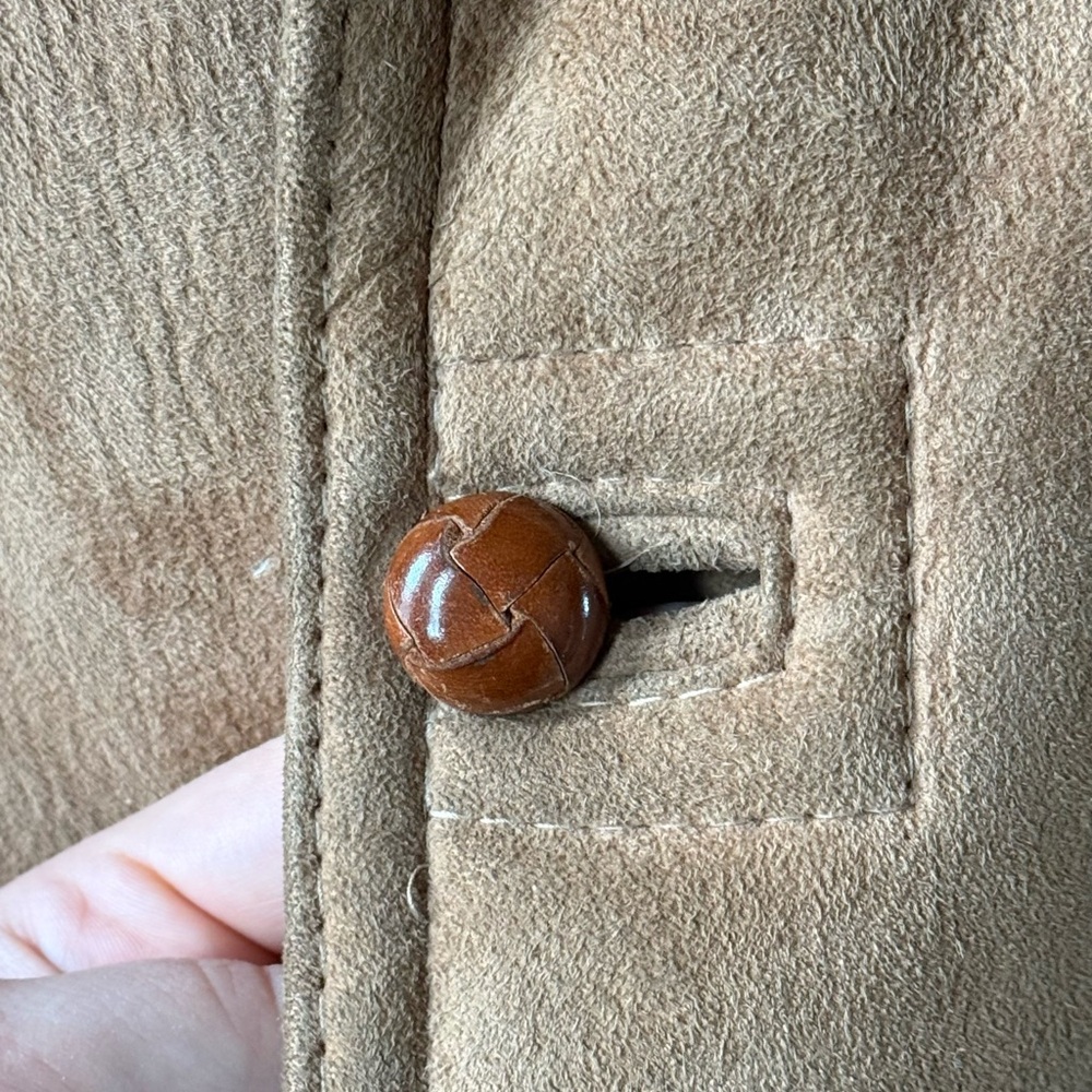 Men's Brown Shearling Jacket - Picture 7 of 7